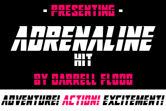 Adrenaline Hit: A Dynamic Display Font for Sci-Fi Headers