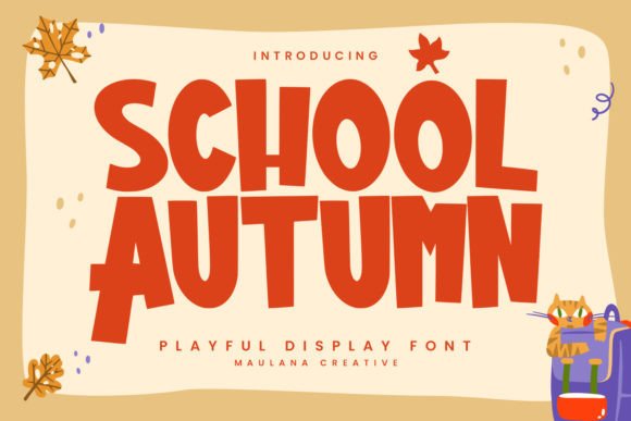Autumn School Font for Creative Projects