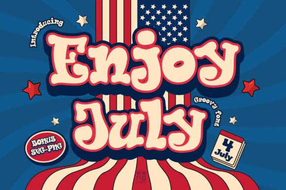 Enjoy July: A Groovy Display Font for Bold Branding