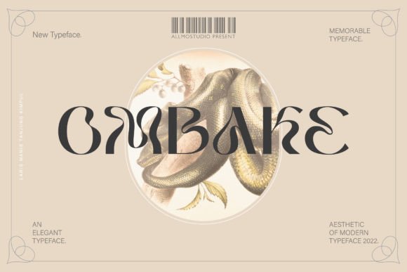 Ombake: A Curly Display Font for Handmade Brands