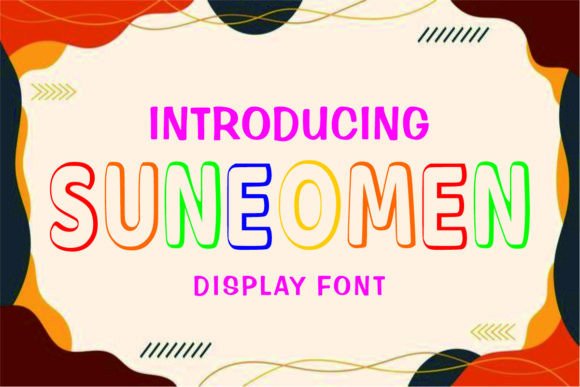 Suneomen: A Bold Display Font for Playful Editorial Design