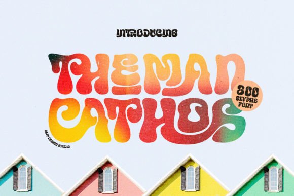 Theman Cathos: A Modern Display Font for Vibrant Editorial Design